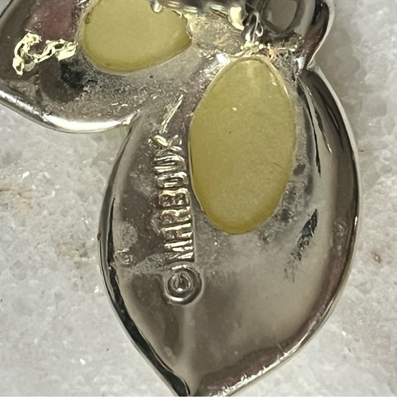 Marboux By Boucher Style #550 White Leaves Thermoset Silver Tone 1950s Necklace - Picture 12 of 16